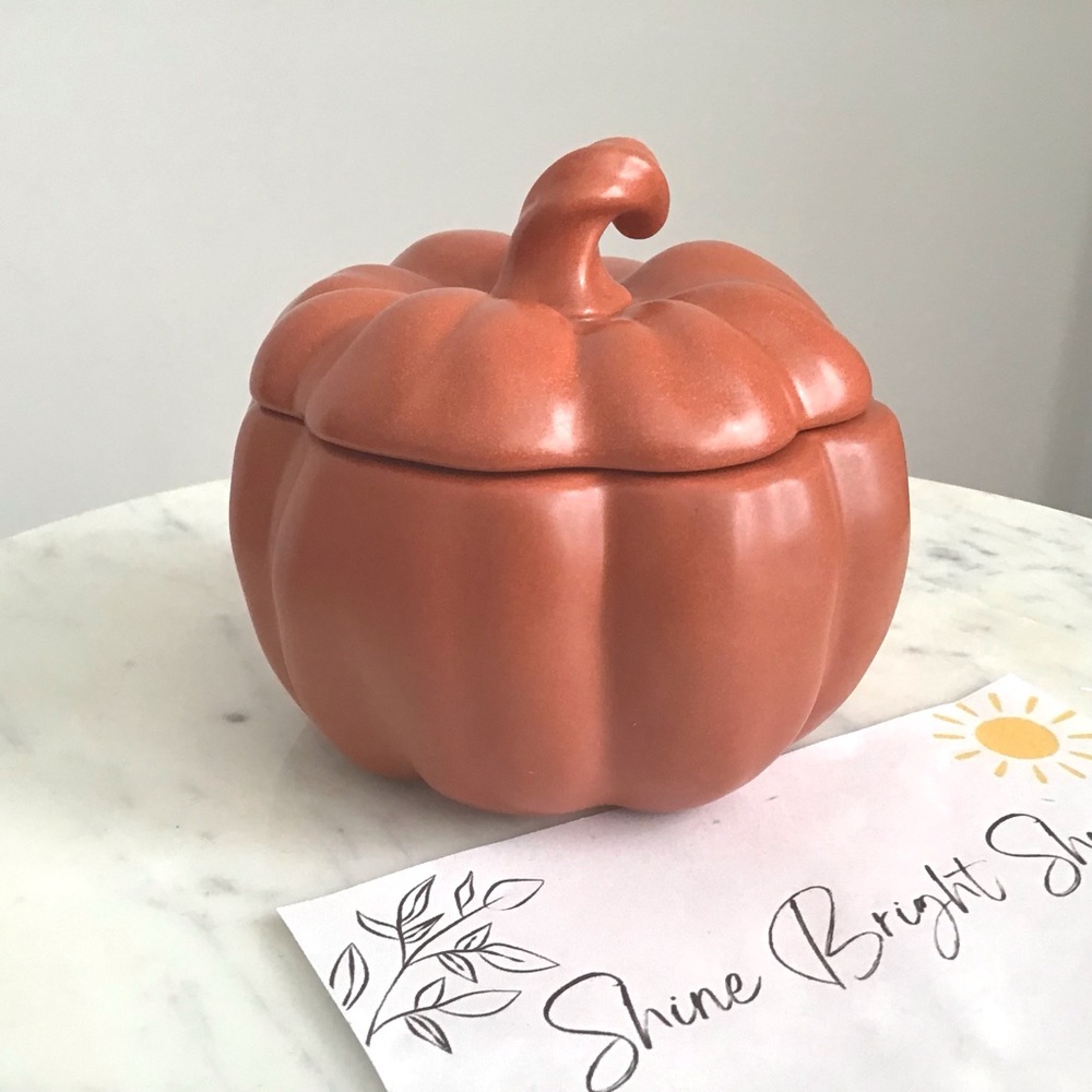 Pottery Barn Glazed Stoneware Pumpkin Bowl Soup Dish New With Tag - Picture 9 of 12